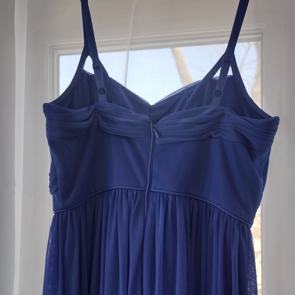 JESSICA SIMPSON Elegant Spaghetti Strap Long Gown Maxi Dress Royal Blue - Picture 6 of 10